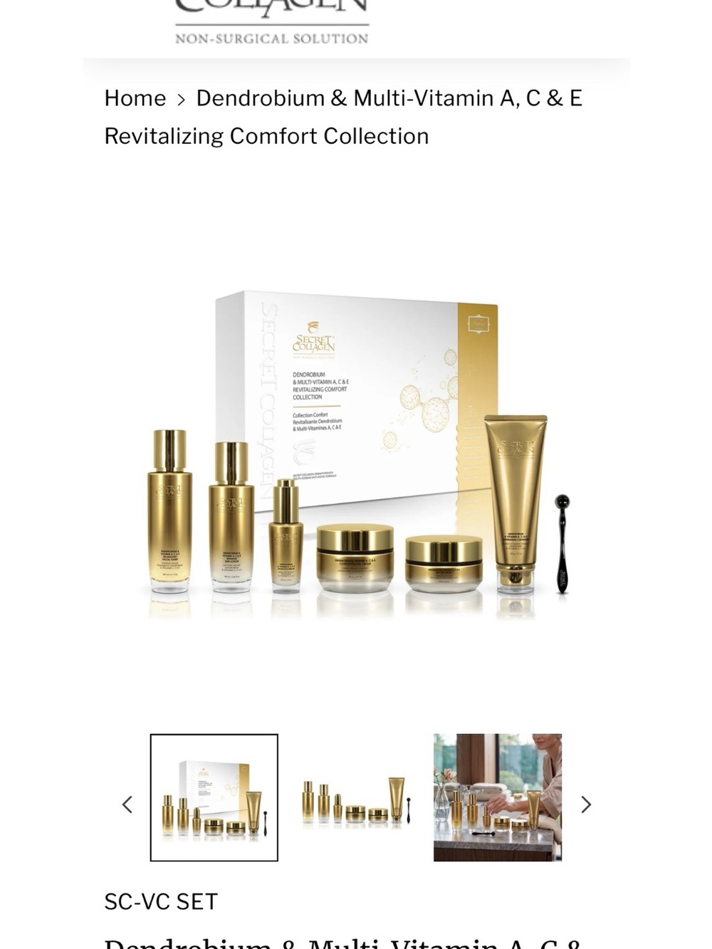 Dendrobium & Multi-Vitamin A,C & E Revitalizing Set - Gold